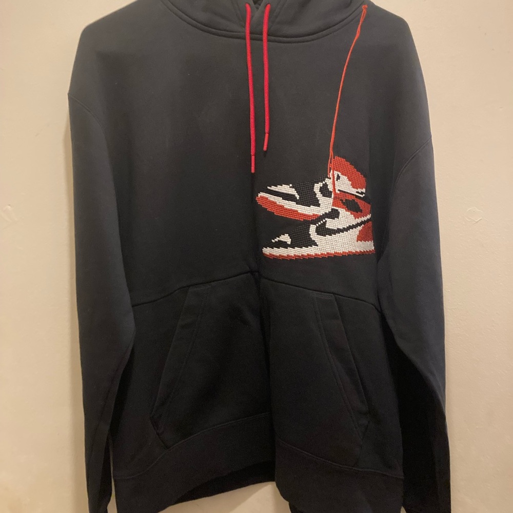 Embroided 'OG Black Toe' Jordan 1s Hoodie